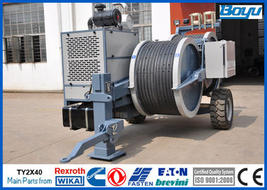 Conductor OPGW ADSS Cable Stringing Equipment / Hydraulic Power Line Tensioner 9 Ton 2x45kN